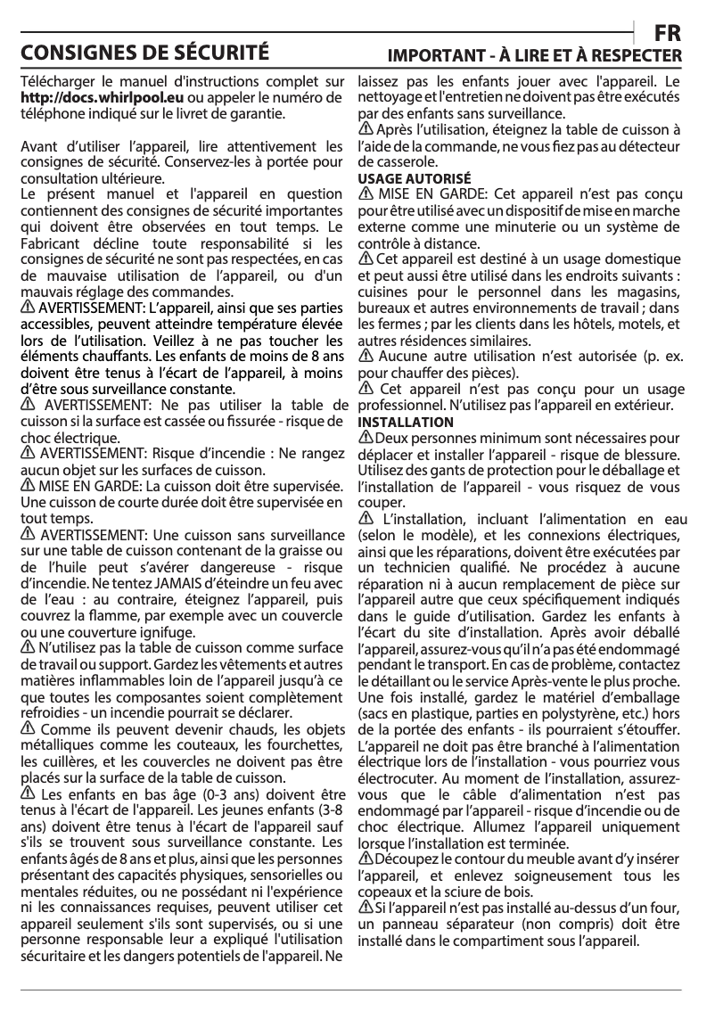 Image de la première page du manuel de l'appareil WSS8460NE