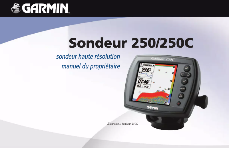 Page 1 de la notice Manuel utilisateur Garmin Fishfinder 250C