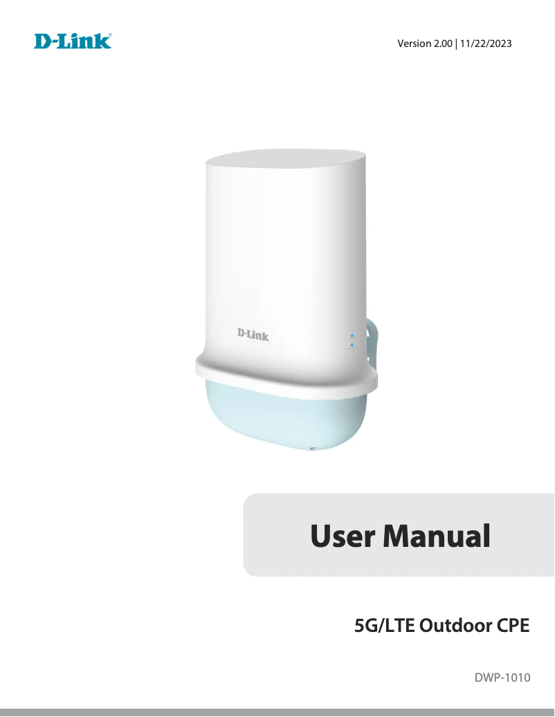 Page 1 de la notice Manuel utilisateur D-Link DWP-1010