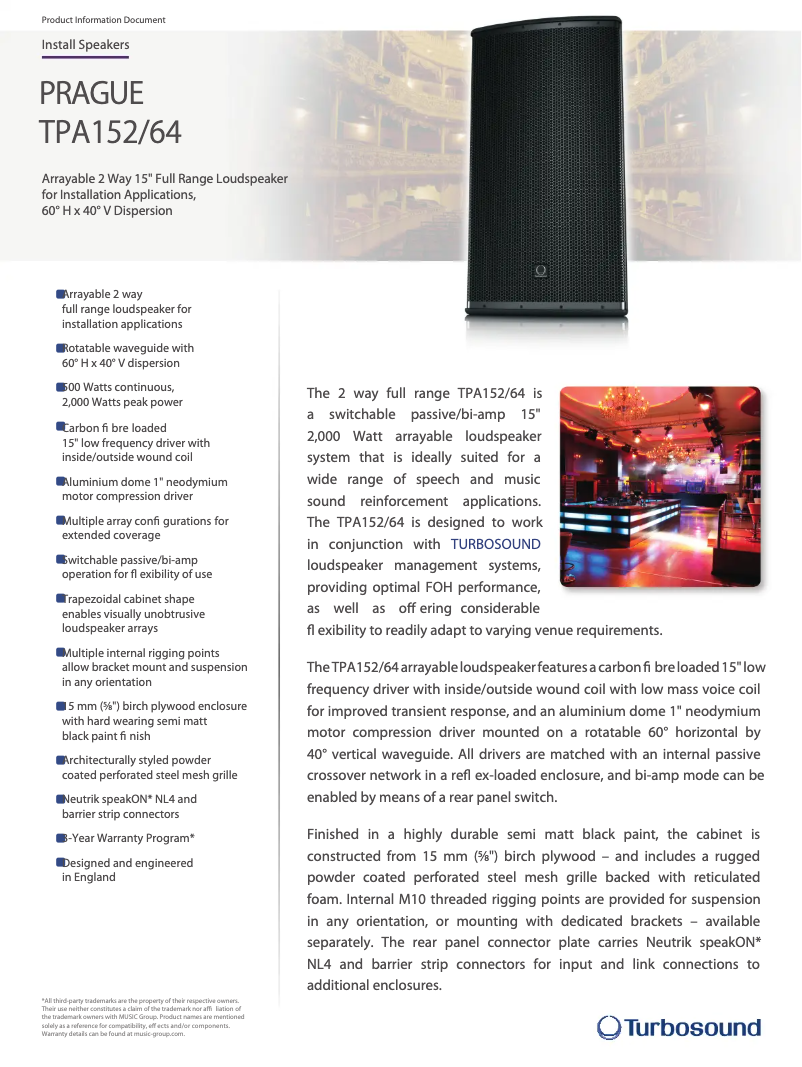 Image de la première page du manuel de l'appareil Prague TPA152/64