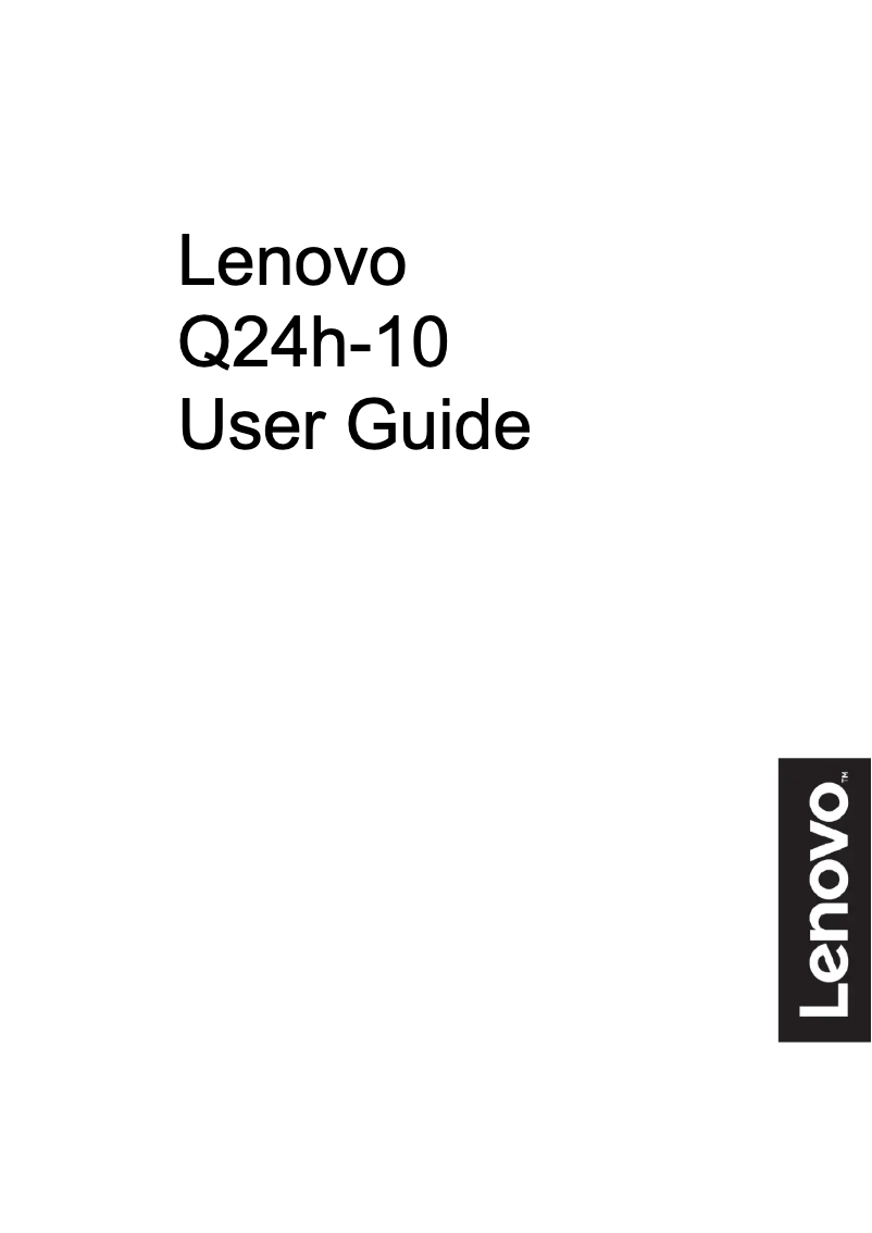 Page n°1 - Manuel utilisateur Lenovo Q24h-10