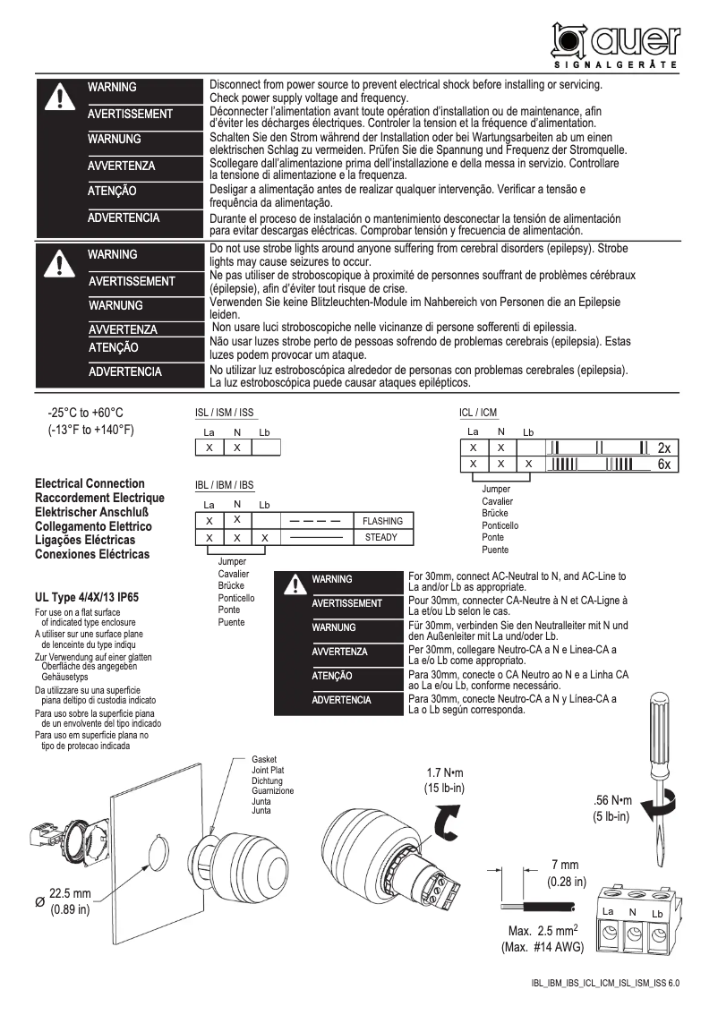 Page n°1 - Manuel utilisateur Auer Signal ITM 801726405
