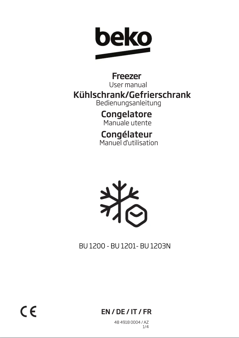 Image de la première page du manuel de l'appareil BU1203N