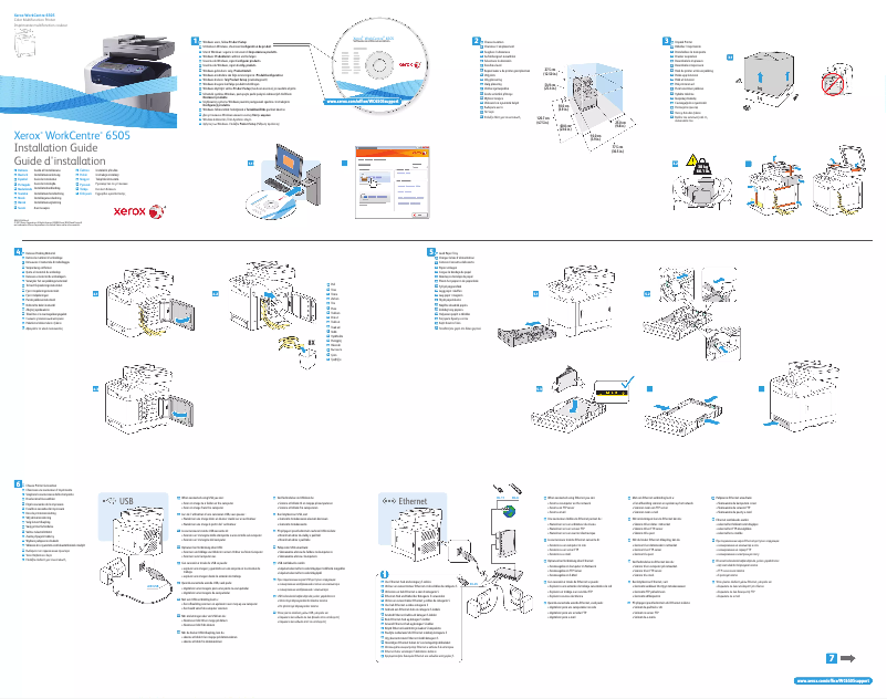 Image de la première page du manuel de l'appareil WorkCentre 6505