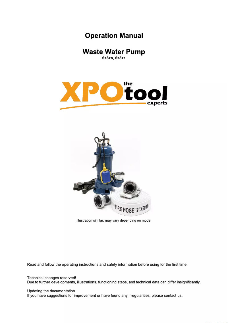 Image de la première page du manuel de l'appareil 62821