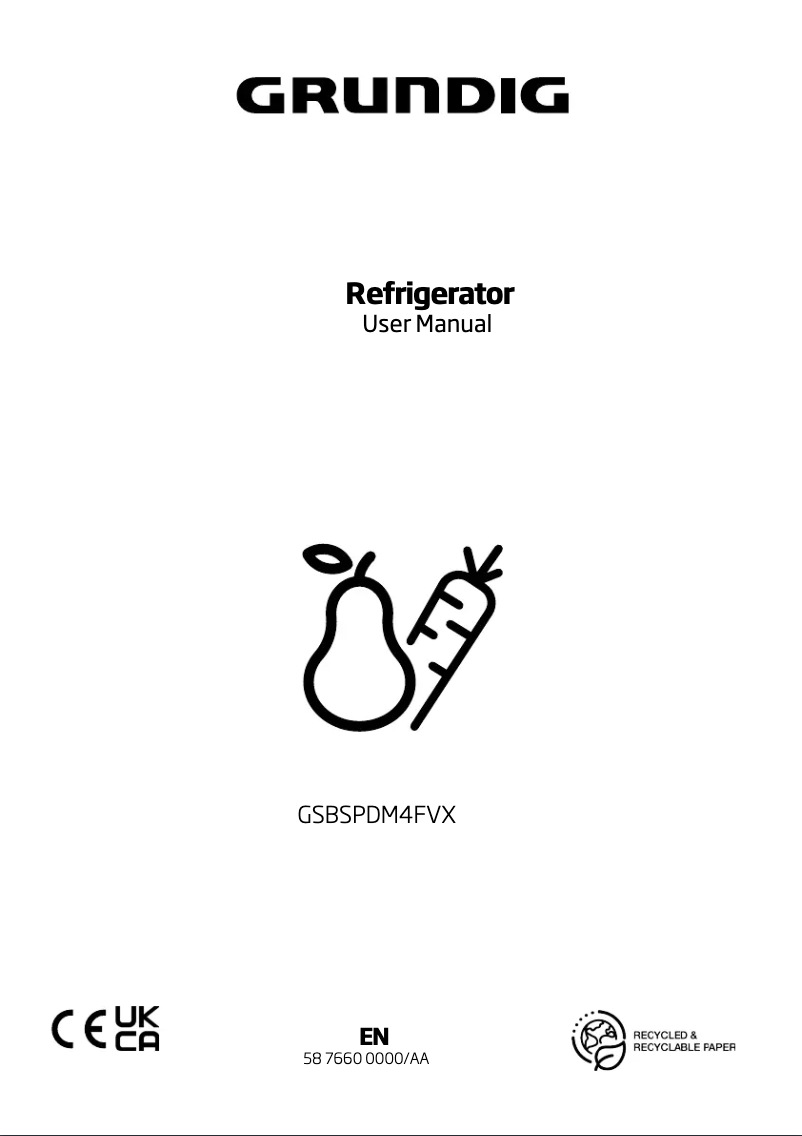 Image de la première page du manuel de l'appareil GSBSPDM4FVX