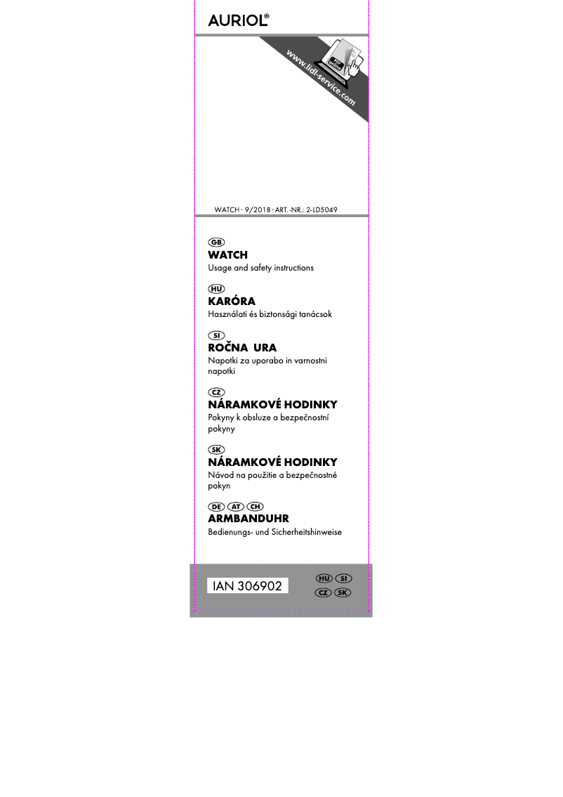 Página 1 del manual Manual de usuario Auriol IAN 306902