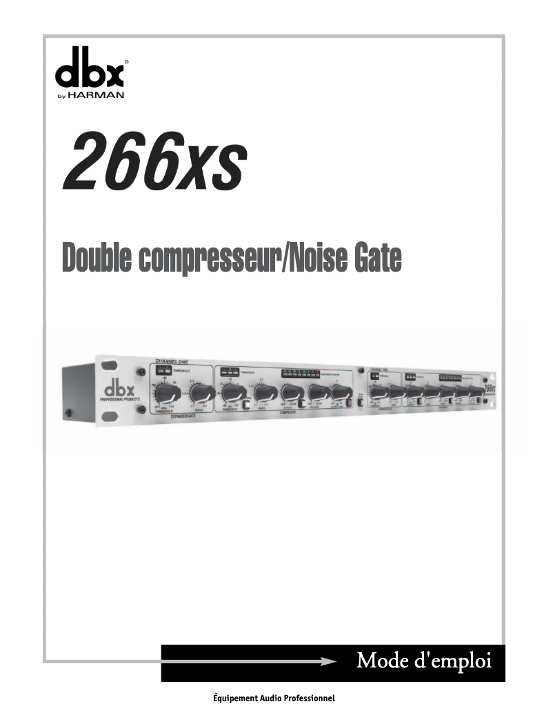 Page n°1 - Manuel utilisateur DBX 266xs