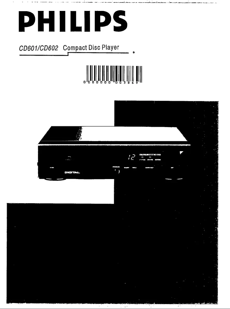Page 1 de la notice Manuel utilisateur Philips CD602