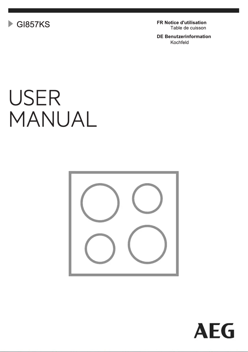 Página 1 del manual Manual de usuario AEG GI857KS