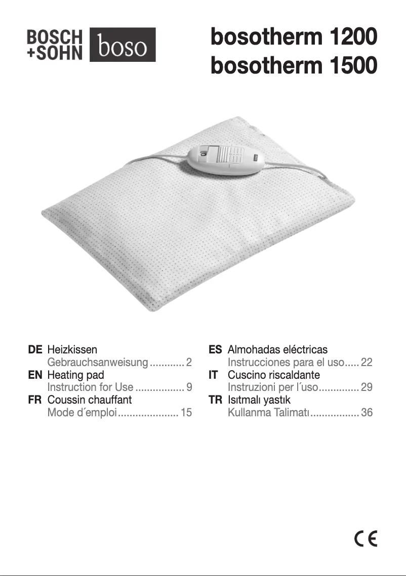 Page n°1 - Manuel utilisateur Boso Bosotherm 1500