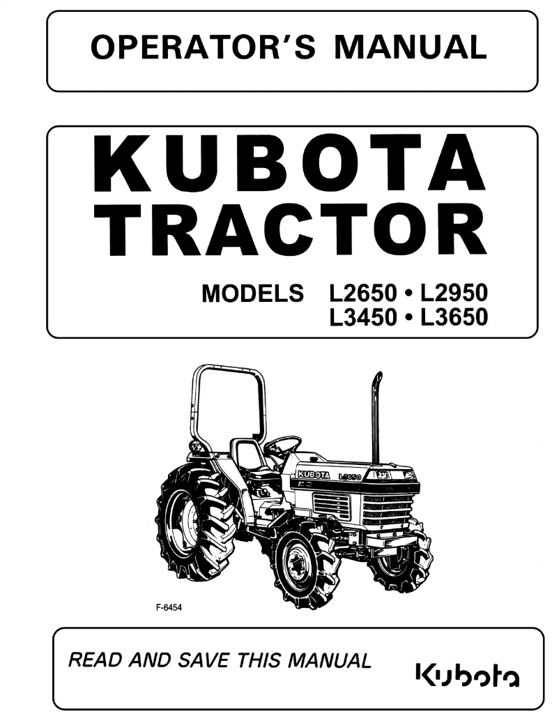 Page 1 de la notice Manuel utilisateur Kubota L3650
