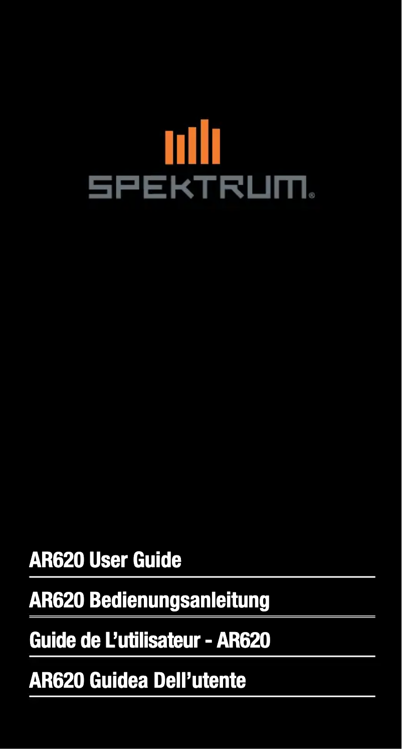 Page n°1 - Manuel utilisateur Spektrum AR620