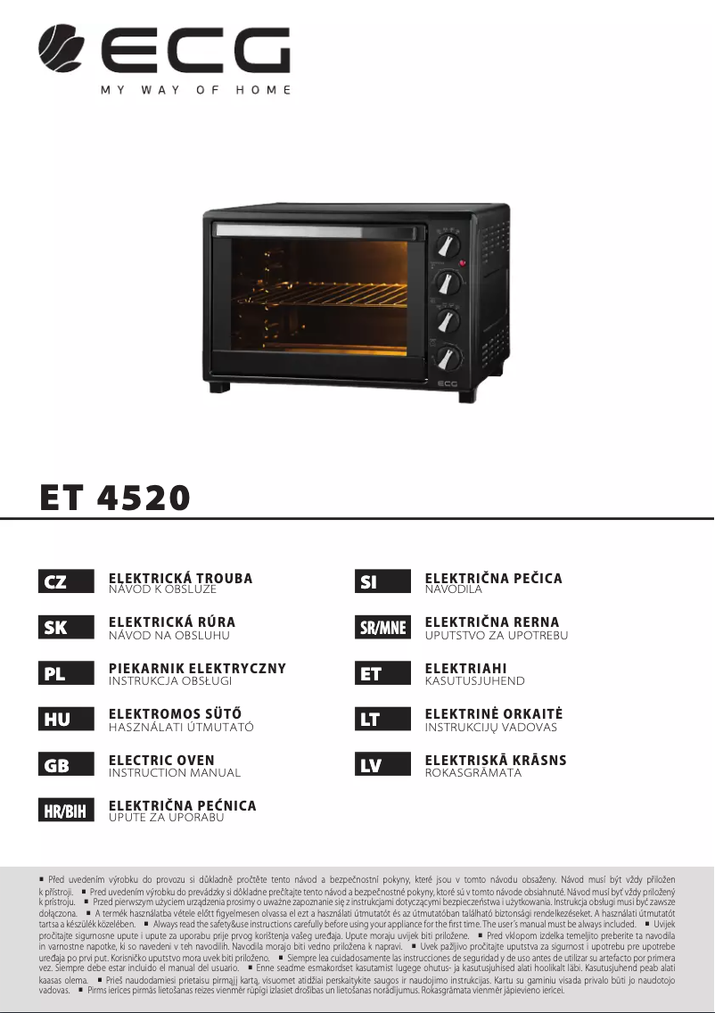 Image de la première page du manuel de l'appareil ET 4520