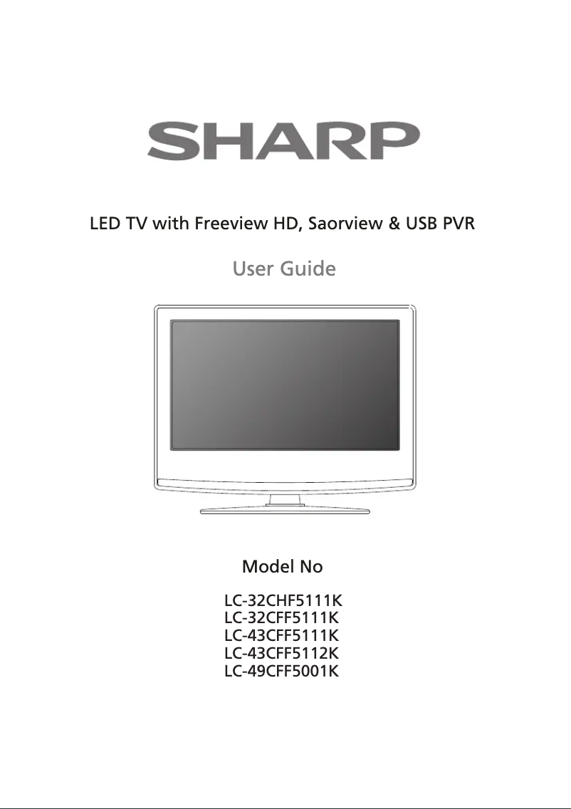 Page 1 de la notice Manuel utilisateur Sharp LC-43CFF5001K