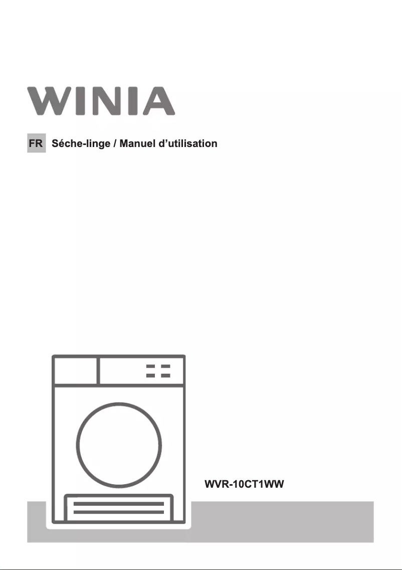 Page 1 de la notice Manuel utilisateur Winia WVR-10CT1WW