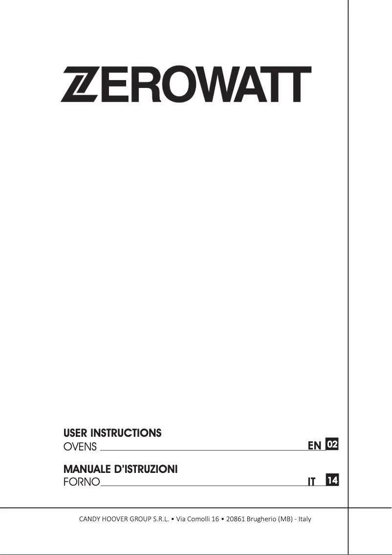 Page 1 de la notice Manuel utilisateur Zerowatt ZMS 603 XN