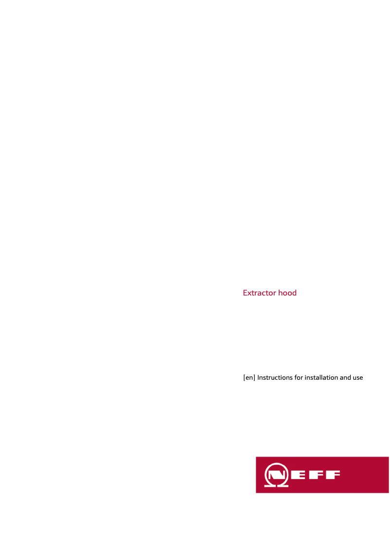 Page 1 de la notice Guide d'installation Neff D92QBC0N0