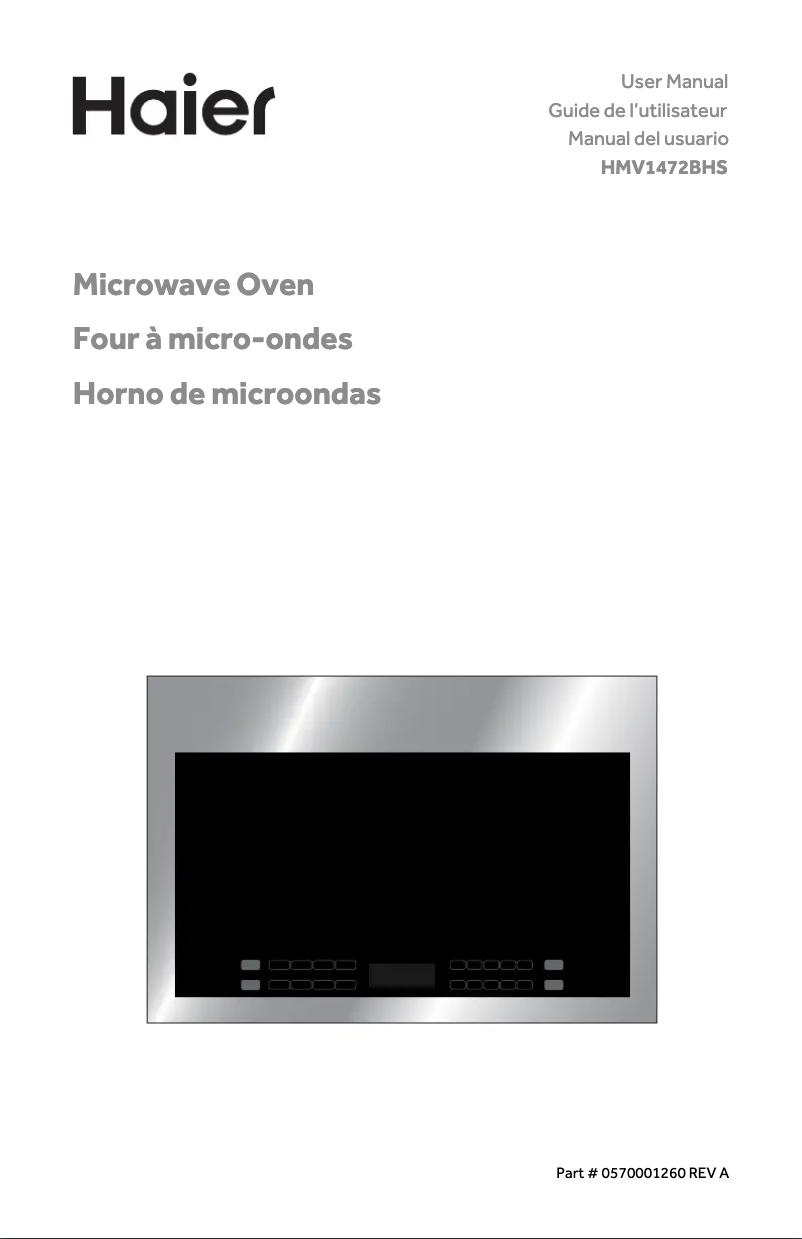 Image de la première page du manuel de l'appareil HMV1472BHS