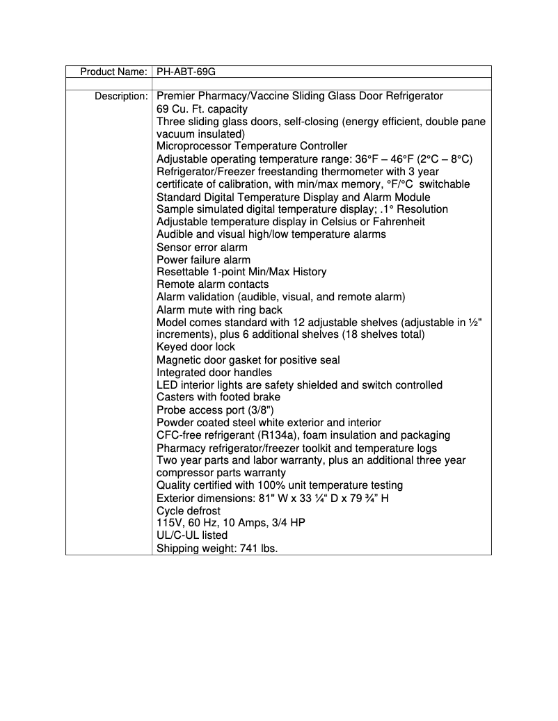 Page 1 de la notice Manuel utilisateur American BioTech Supply PH-ABT-69G