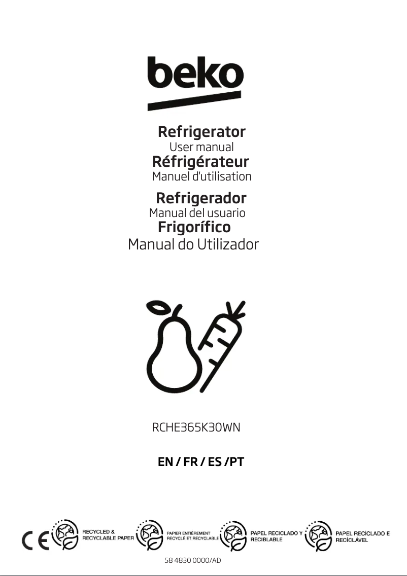 Image de la première page du manuel de l'appareil Rche365k30wn