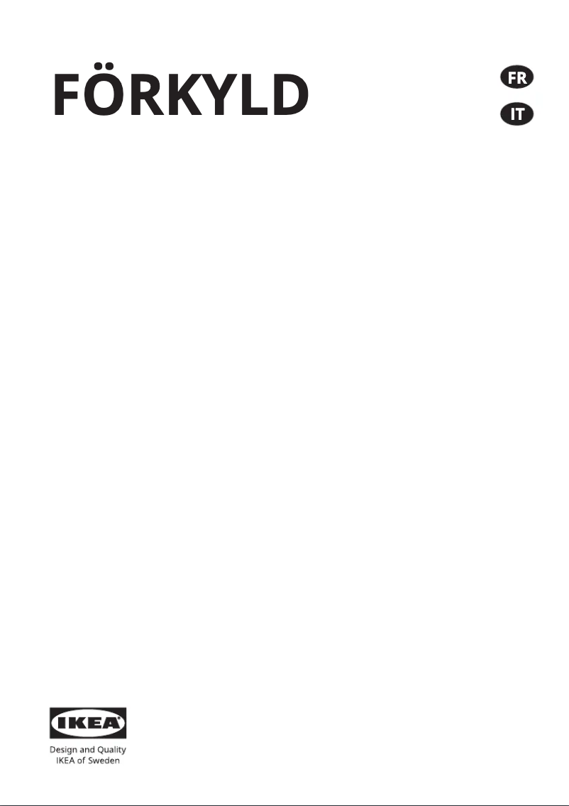 Page 1 de la notice Manuel utilisateur Ikea FÖRKYLD 104.964.63