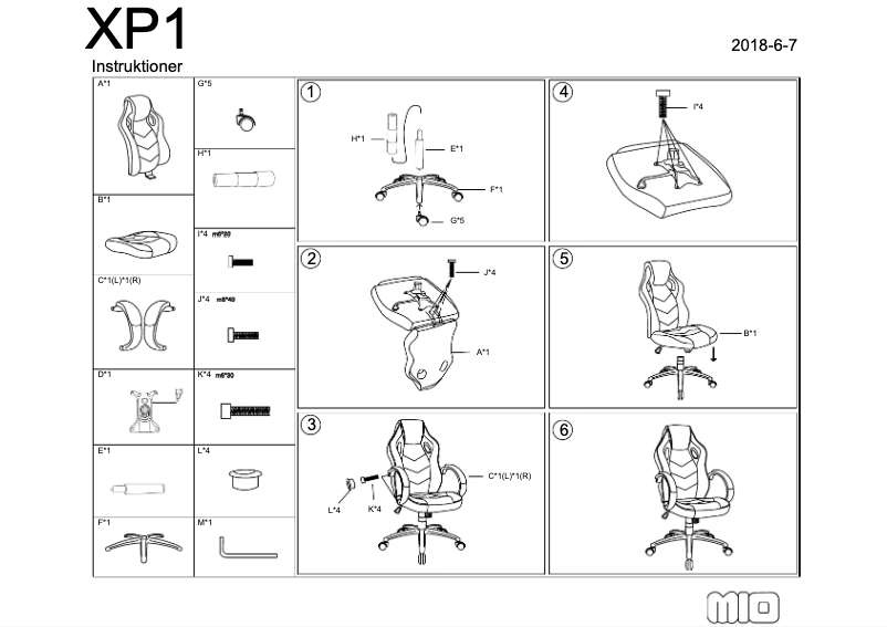 Page 1 de la notice Manuel utilisateur Mio XP1
