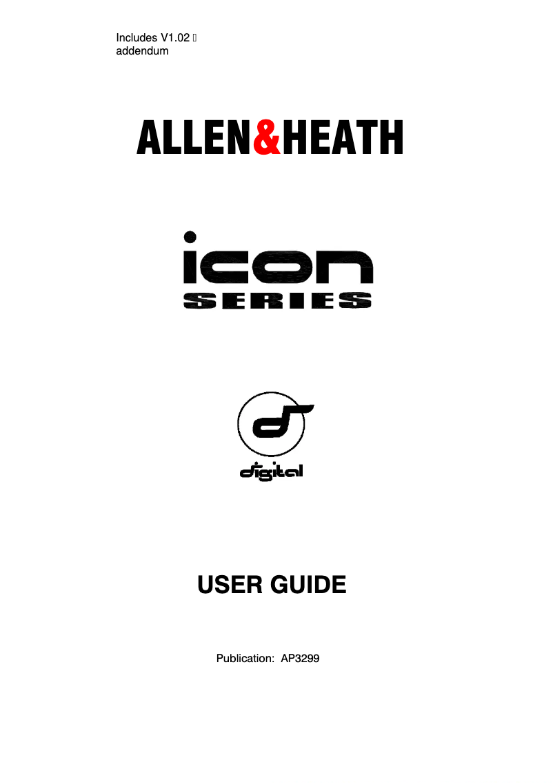 Page 1 de la notice Manuel utilisateur Allen & Heath DL1000