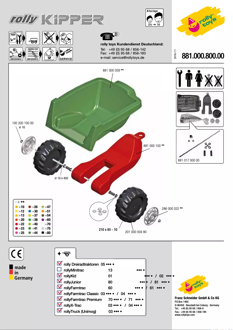 Página 1 del manual Manual de usuario Rolly Toys Rolly Kipper II
