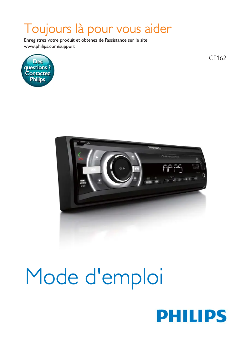 Page n°1 - Manuel utilisateur Philips CarStudio CE162