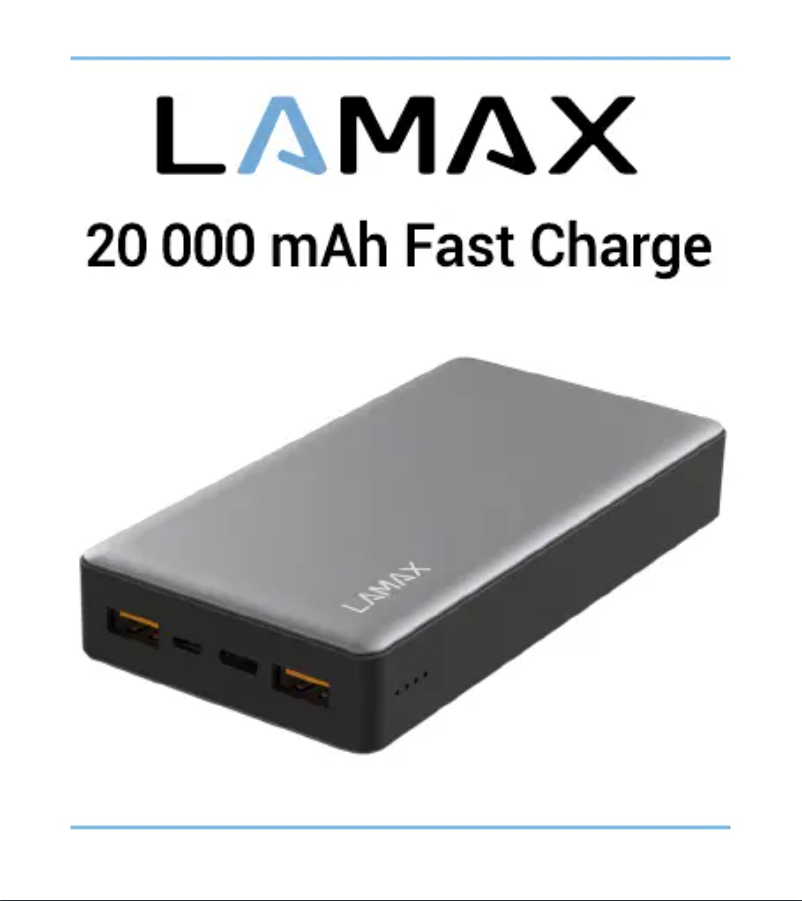 Page 1 de la notice Manuel utilisateur Lamax 20000 mAh Fast Charge