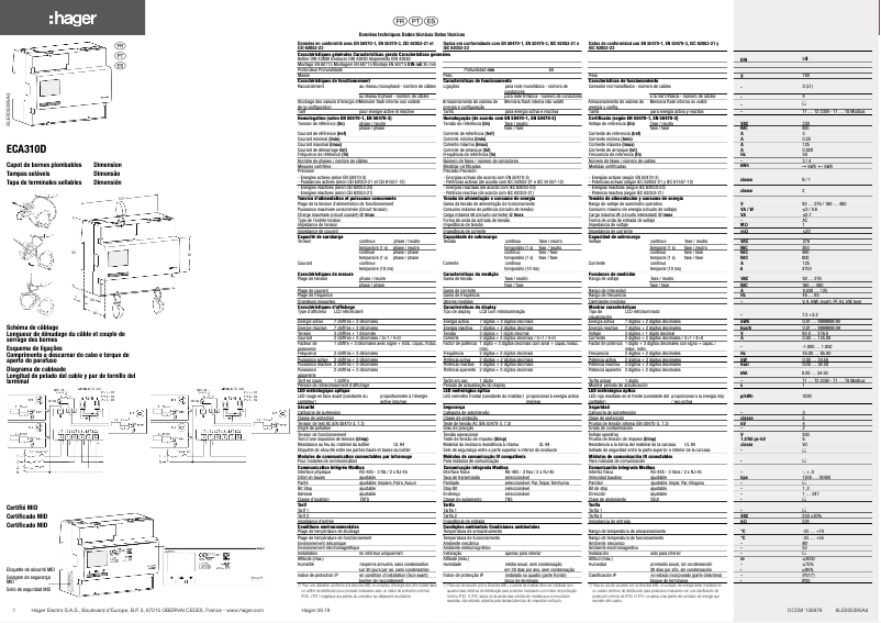 Image de la première page du manuel de l'appareil ECA310D