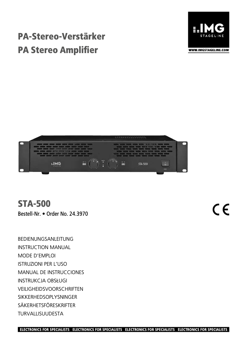 Page n°1 - Manuel utilisateur Monacor STA-500