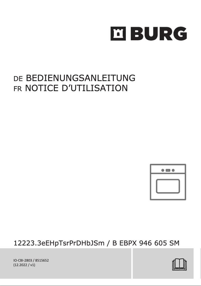 Page n°1 - Manuel utilisateur Amica B EBPX 946 605 SM