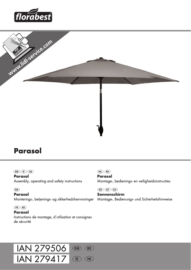 Página 1 del manual Manual de usuario Florabest IAN 279506