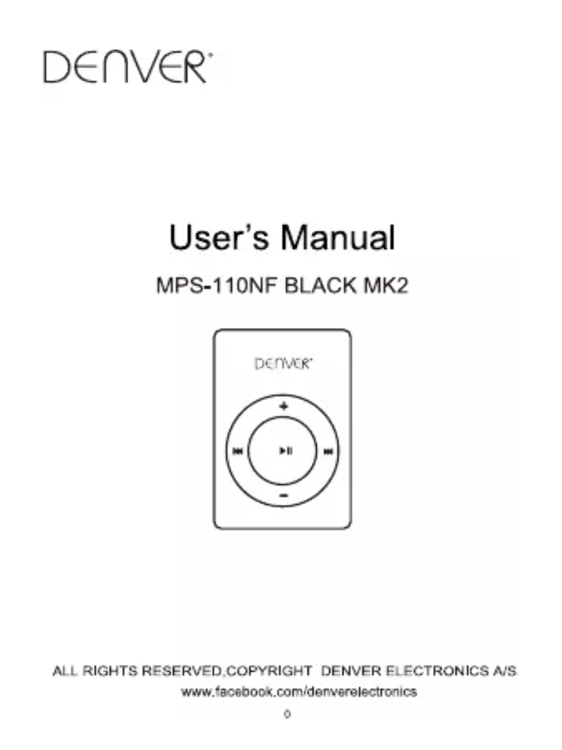 Imagen de la primera página del manual del dispositivo MPS-110 MK2