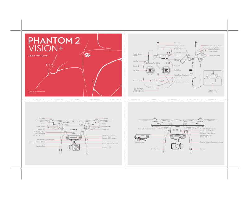 Image de la première page du manuel de l'appareil Phantom 2 Vision+
