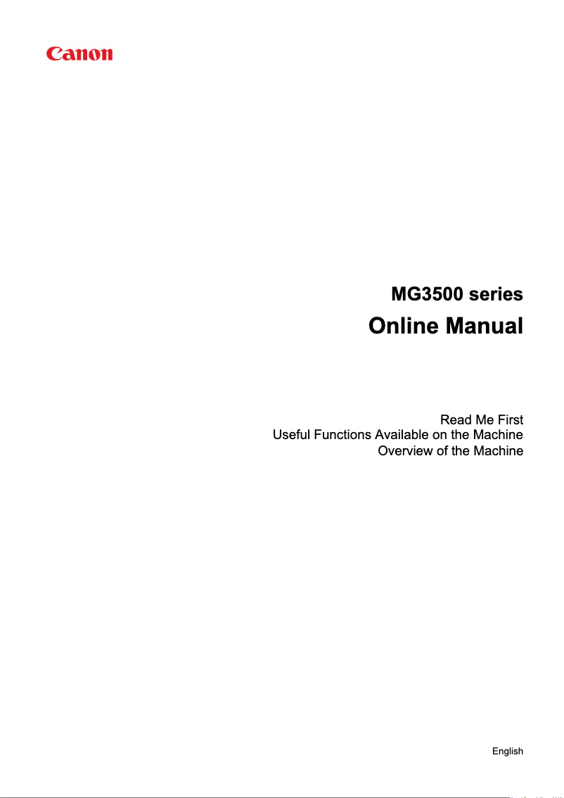 Image de la première page du manuel de l'appareil Pixma