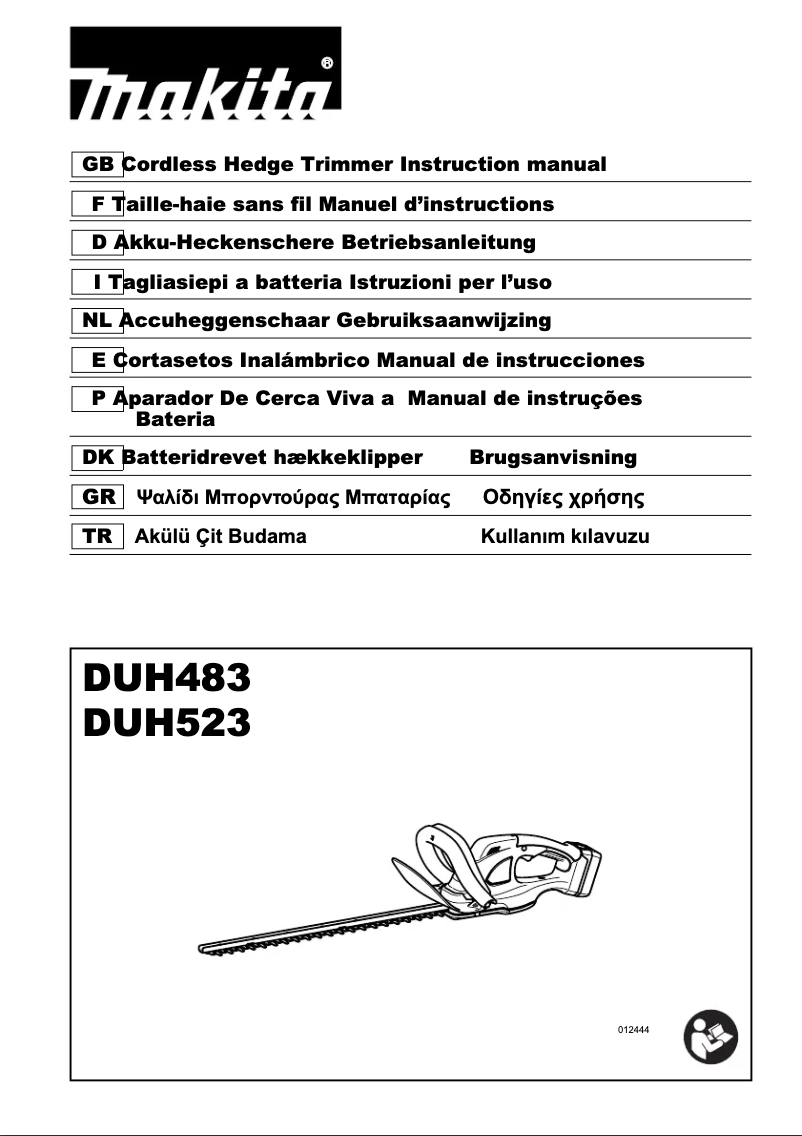 Image de la première page du manuel de l'appareil DUH523Z