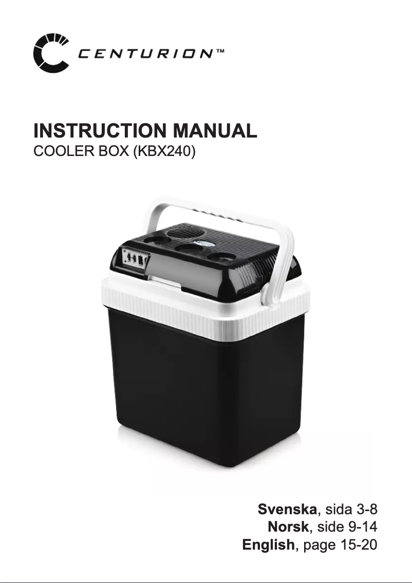Page 1 de la notice Manuel utilisateur Centurion KBX240