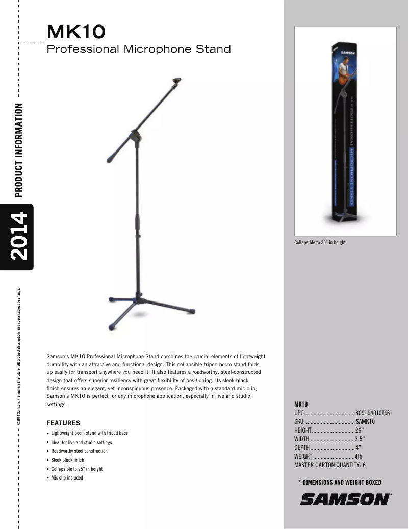 Image de la première page du manuel de l'appareil MK10