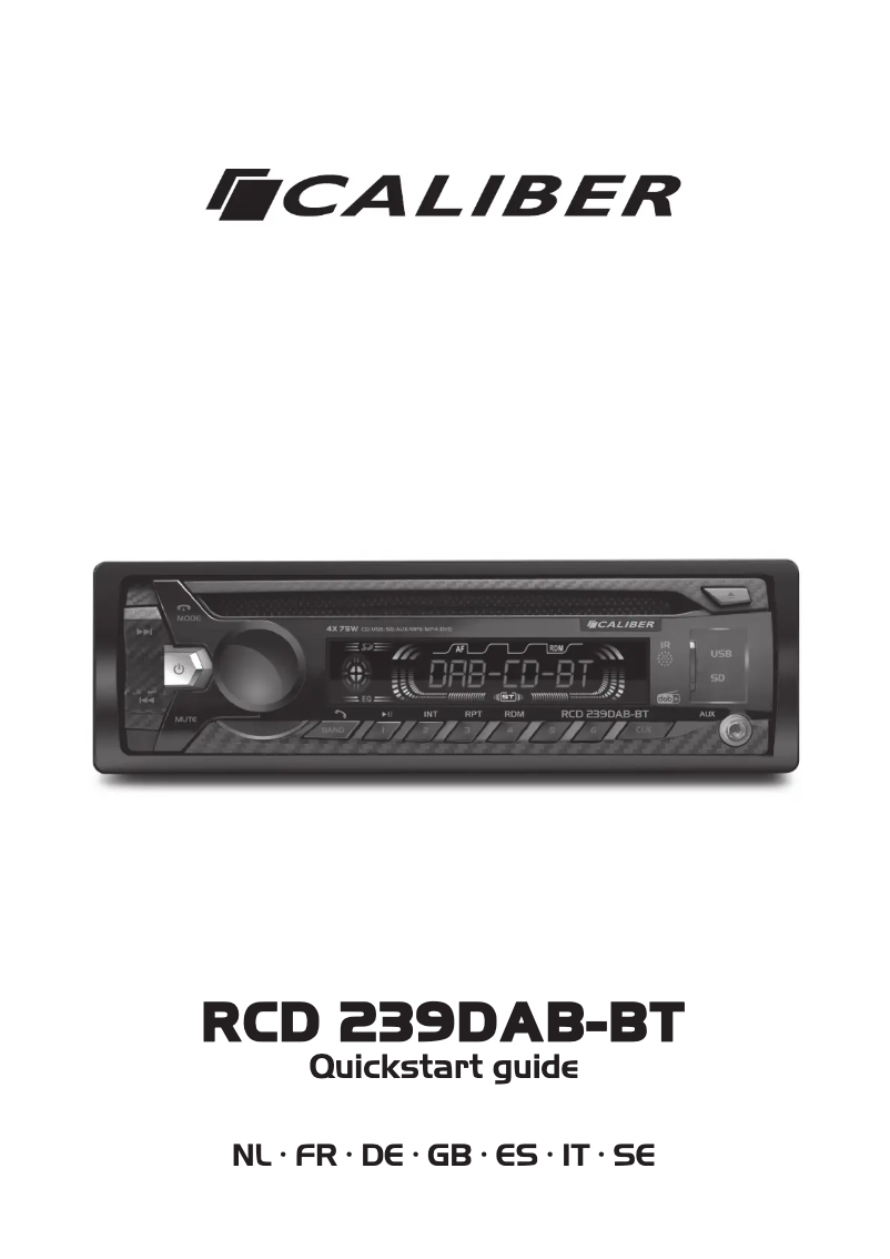 Página 1 del manual Manual de usuario Caliber RCD 239DAB-BT