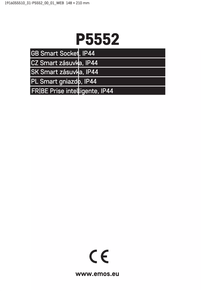 Image de la première page du manuel de l'appareil P5552