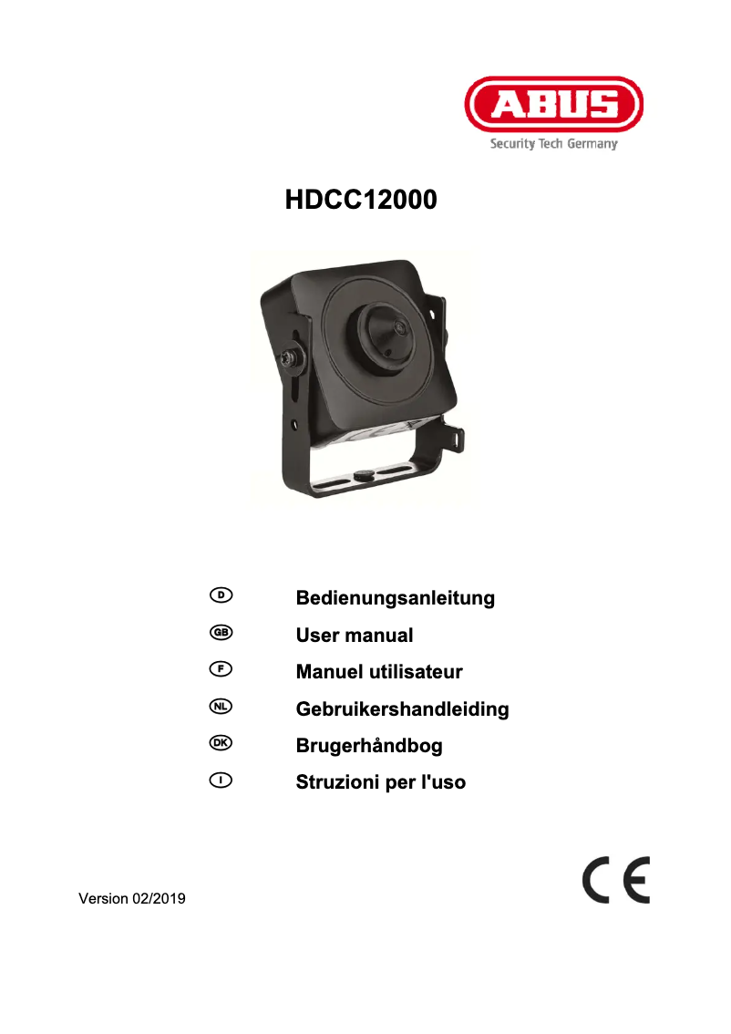 Page 1 de la notice Manuel utilisateur Abus HDCC12000