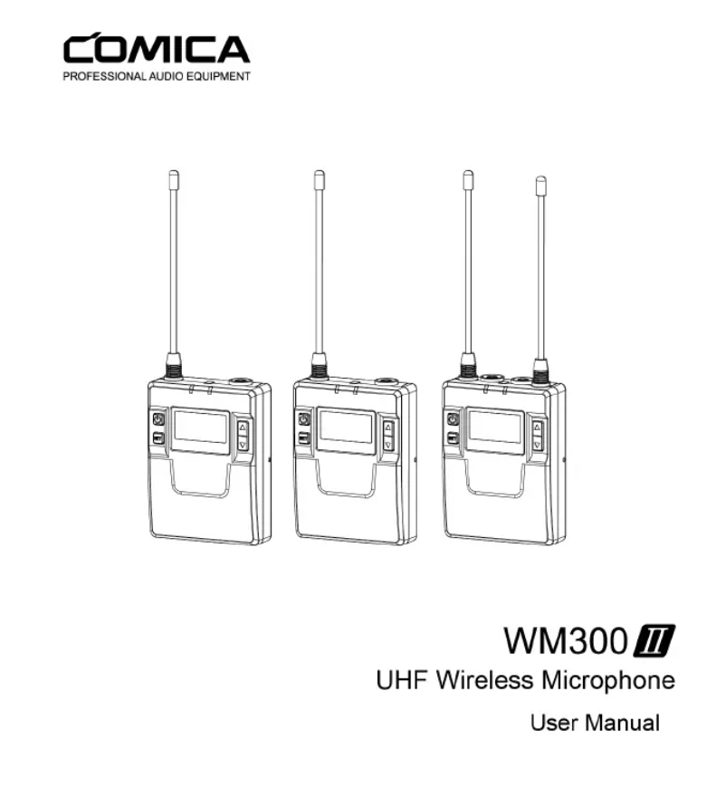 Page n°1 - Manuel utilisateur Comica WM300II