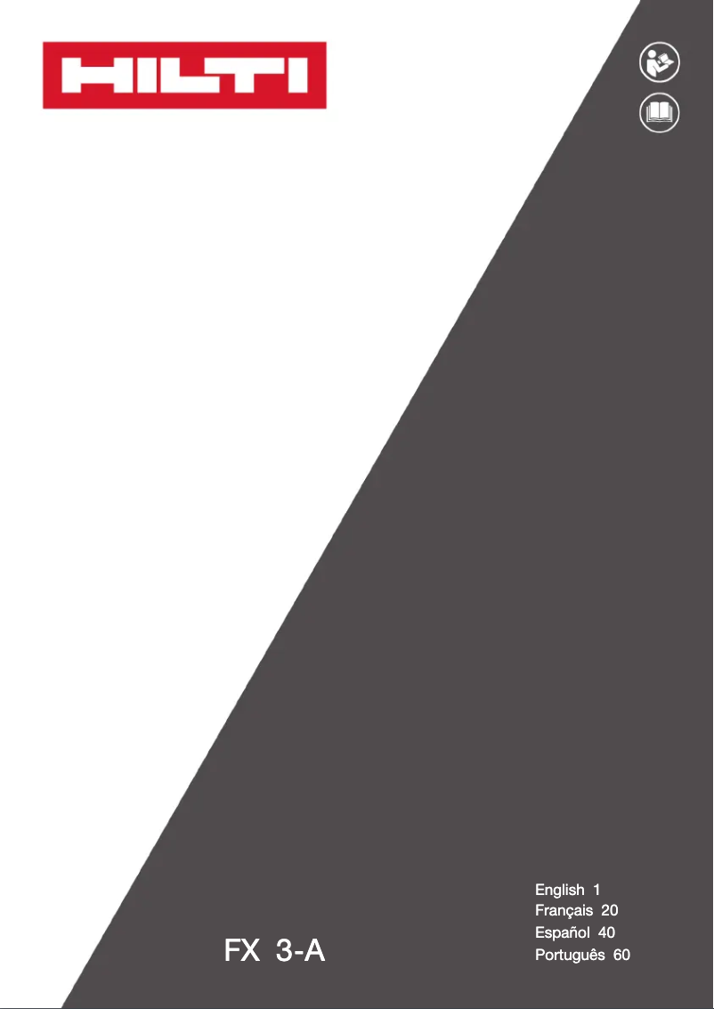 Page n°1 - Manuel utilisateur Hilti FX 3-A