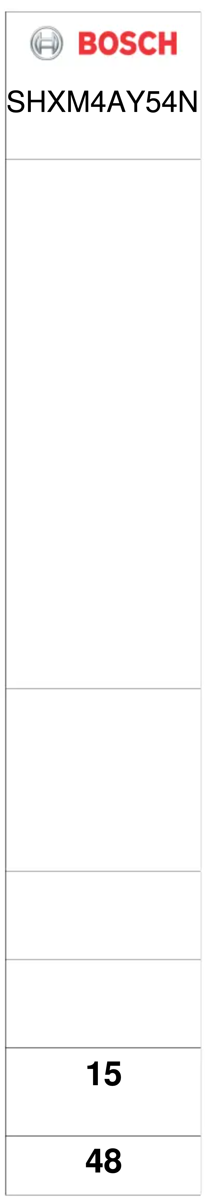 Page n°1 - Label énergétique Bosch SHXM4AY54N
