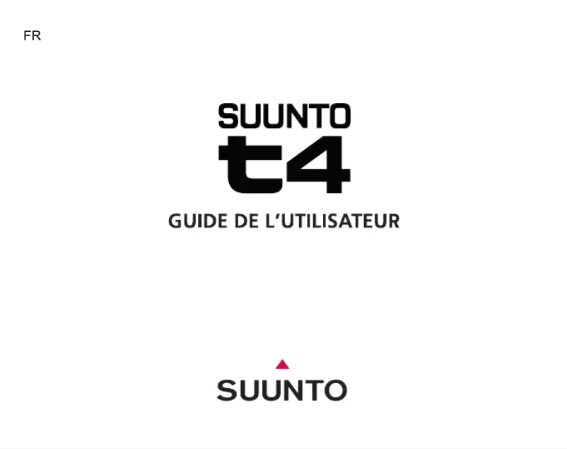 Image de la première page du manuel de l'appareil T4