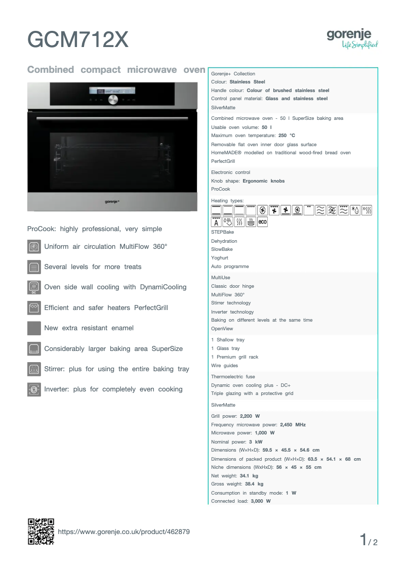 Image de la première page du manuel de l'appareil GCM712X