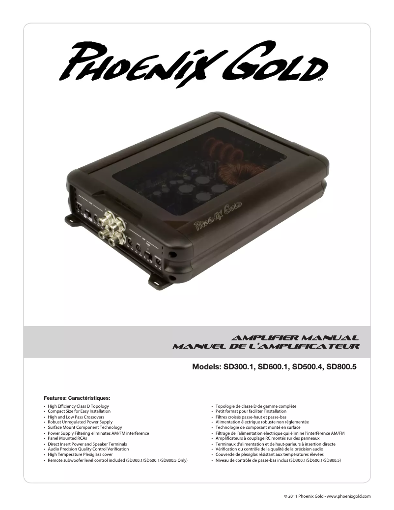 Página 1 del manual Manual de usuario Phoenix Gold SD800.5